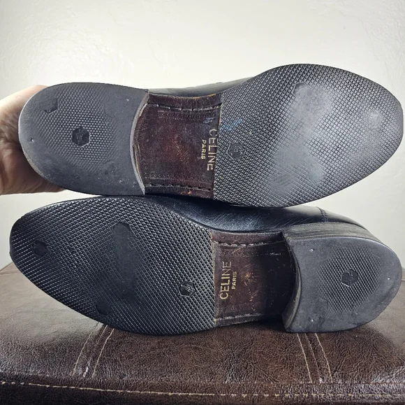 CELINE Quiet Luxury Old Money Chic Classic Black Tassel Leather Loafers Sz EU 41 - Picture 9 of 16